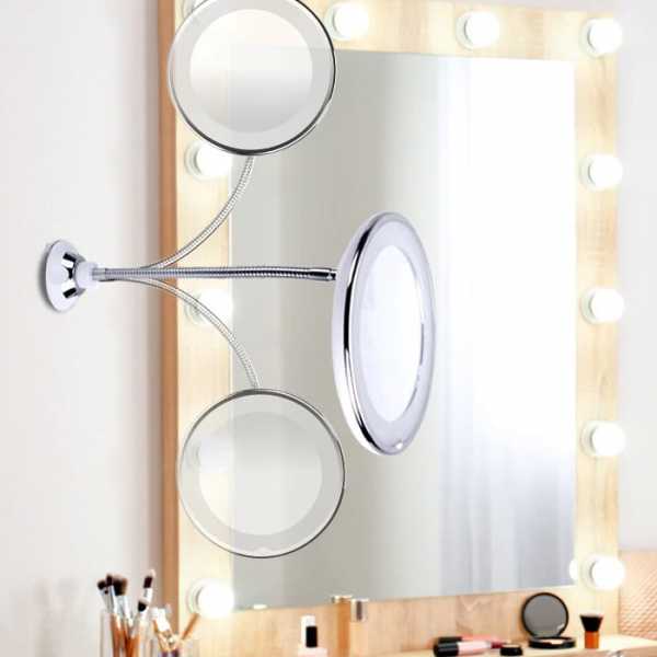 miroir flexible avec lumière led