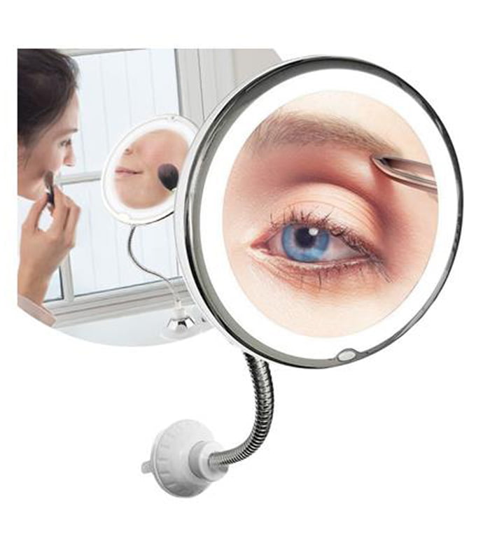Miroir De Maquillage Led Avec Lumière Faciale, Avec Rangement