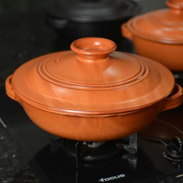 Soupière Ø25 Ø30cm handmade heat-resistant red clay (résiste à la chaleur)